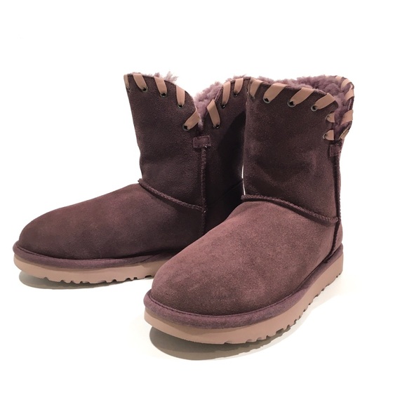 UGG CLASSIC AIDAH BOOTS -PORT SUEDE -SHEEPSKIN LINED -WOMEN’S US 7 -NEW - Picture 5 of 8